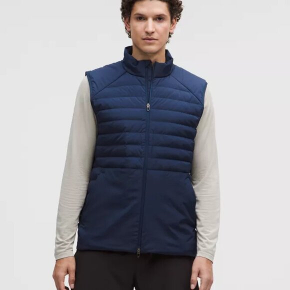 lululemon athletica Other - Lululemon Men's Navy Down For It Sleeveless Insulated Puffer Vest Size L